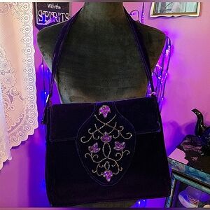 💜Purple Velvet Handbag